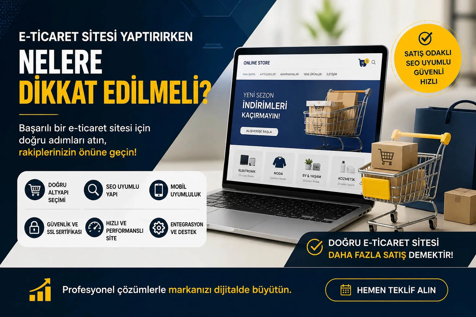 E-Ticaret Sitesi Yaptırırken Nelere Dikkat Edilmeli? (2026 Güncel Rehber)